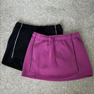 Lot of 2- All in Motion Black and Magenta Skorts